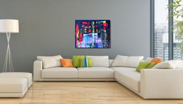 Abstract hand painted art living area no 1163